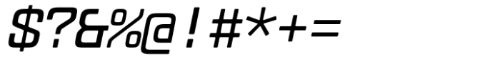 Dekatron Italic Font OTHER CHARS