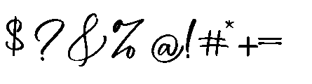 Delica Sitteen Font OTHER CHARS