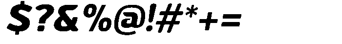 Delice Pro Black Italic Font OTHER CHARS