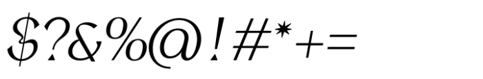 Deliria Mix Light Italic Font OTHER CHARS