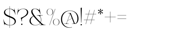 Delluna Typeface Extra Light Font OTHER CHARS