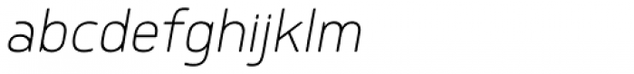 Delm ExtraLight Italic Font LOWERCASE