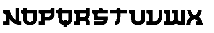 Delosue Japanese Style Font LOWERCASE