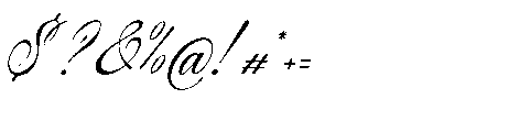 Delsya Script Italic Font OTHER CHARS
