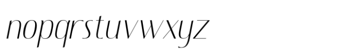 Deluxes Thin Italic Font LOWERCASE