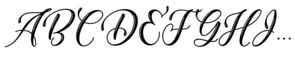 Demiela Script Regular Font UPPERCASE