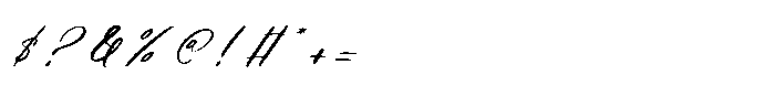 Denieda Marceline Italic Font OTHER CHARS