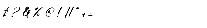Denieda Marceline Regular Font OTHER CHARS