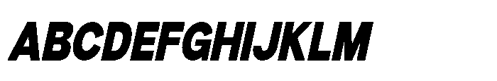 Denova Black Condensed Italic Font UPPERCASE