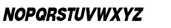 Denova Black Condensed Italic Font UPPERCASE