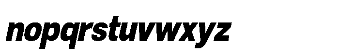 Denova Black Condensed Italic Font LOWERCASE