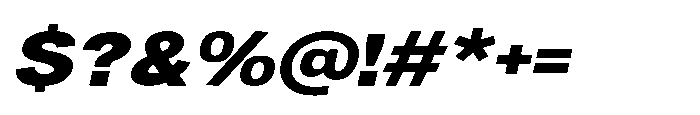 Denova Black Expanded Italic Font OTHER CHARS