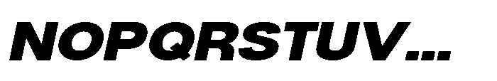 Denova Black Expanded Italic Font UPPERCASE