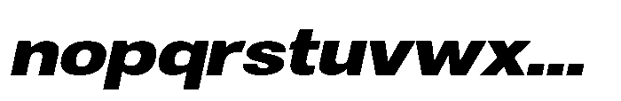 Denova Black Expanded Italic Font LOWERCASE
