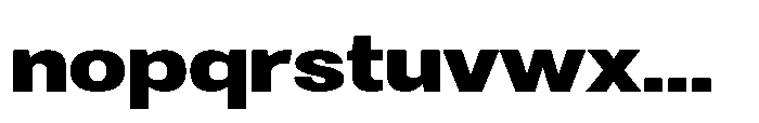 Denova Black Expanded Font LOWERCASE