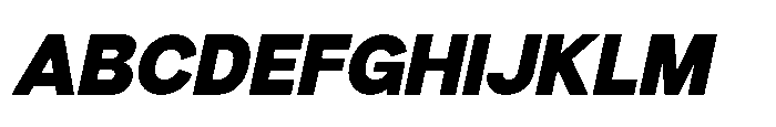 Denova Black Italic Font UPPERCASE