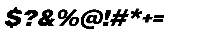 Denova Black Semi Expanded Italic Font OTHER CHARS