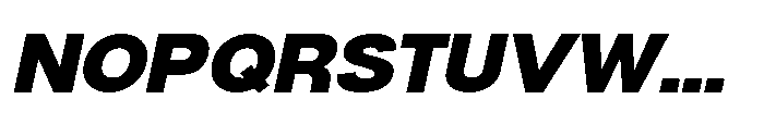 Denova Black Semi Expanded Italic Font UPPERCASE
