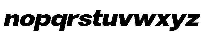 Denova Black Semi Expanded Italic Font LOWERCASE