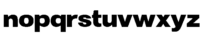 Denova Black Semi Expanded Font LOWERCASE