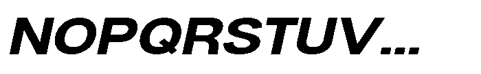 Denova Bold Expanded Italic Font UPPERCASE