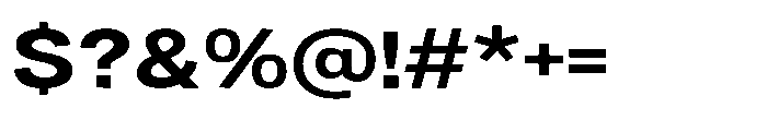 Denova Bold Expanded Font OTHER CHARS