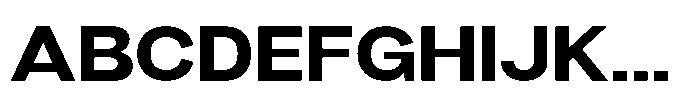Denova Bold Expanded Font UPPERCASE