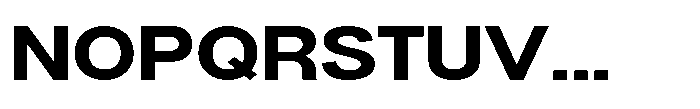 Denova Bold Expanded Font UPPERCASE