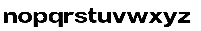 Denova Bold Expanded Font LOWERCASE
