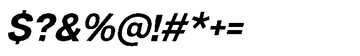 Denova Bold Italic Font OTHER CHARS