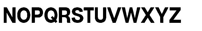 Denova Bold Semi Condenced Font UPPERCASE