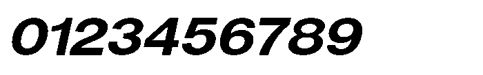Denova Bold Semi Expanded Italic Font OTHER CHARS
