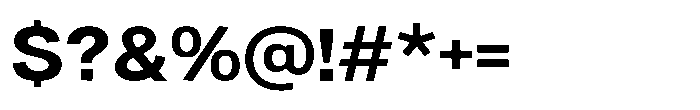 Denova Bold Semi Expanded Font OTHER CHARS