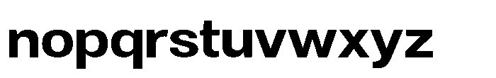 Denova Bold Semi Expanded Font LOWERCASE