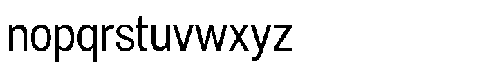 Denova Condensed Font LOWERCASE
