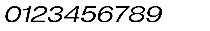 Denova Expanded Italic Font OTHER CHARS