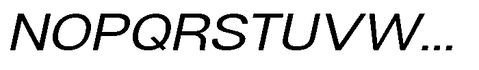 Denova Expanded Italic Font UPPERCASE
