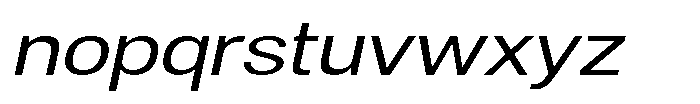 Denova Expanded Italic Font LOWERCASE