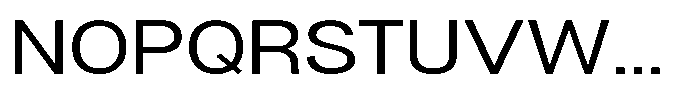 Denova Expanded Font UPPERCASE