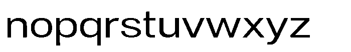 Denova Expanded Font LOWERCASE