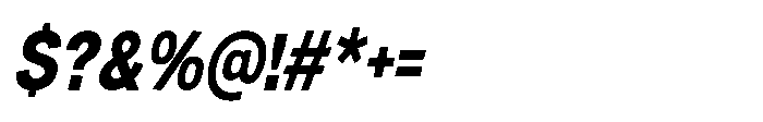 Denova Extra Condensed Italic Font OTHER CHARS
