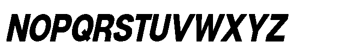 Denova Extra Condensed Italic Font UPPERCASE