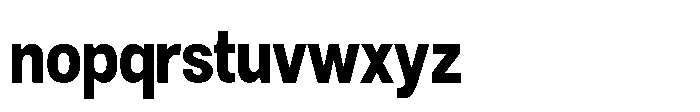 Denova Extra Condensed Font LOWERCASE