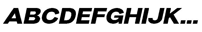 Denova Extra Expanded Italic Font UPPERCASE