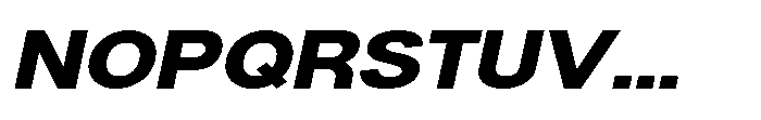 Denova Extra Expanded Italic Font UPPERCASE