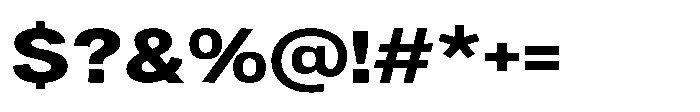 Denova Extra Expanded Font OTHER CHARS