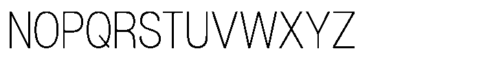 Denova Extra Light Condensed Font UPPERCASE