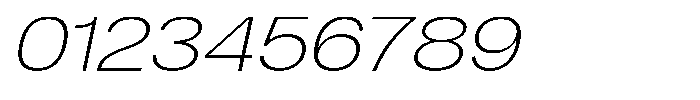 Denova Extra Light Expanded Italic Font OTHER CHARS