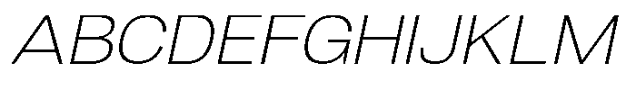Denova Extra Light Expanded Italic Font UPPERCASE