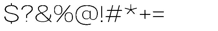 Denova Extra Light Expanded Font OTHER CHARS